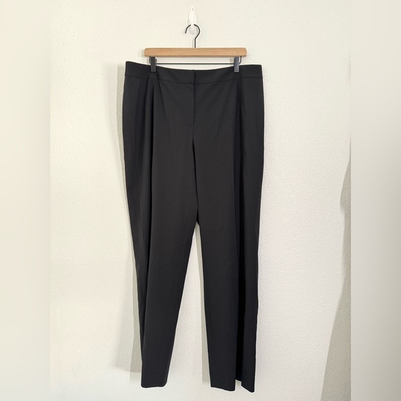 Lafayette 148 Menswear Virgin Wool Blend High Rise Pants in Black Size 16W NEW - Picture 3 of 8
